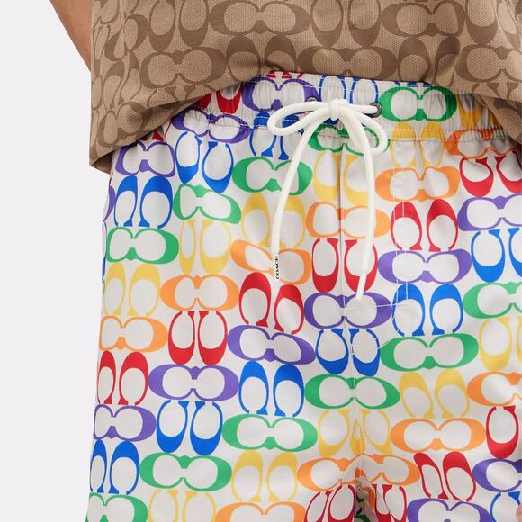 🌈Coach Rainbow Signature Swim Trunks - Picture 4 of 11